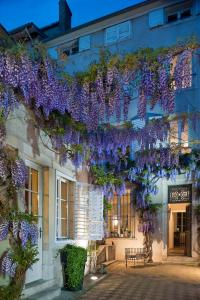南希德米昂住宿加早餐旅馆的一座花朵紫色的建筑