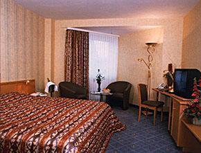 舍纳贝克多米希尔舒贝克酒店的酒店客房,配有床和电视