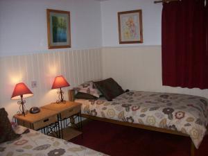 达特茅斯Fairholme的一间卧室设有两张床和两张台灯。