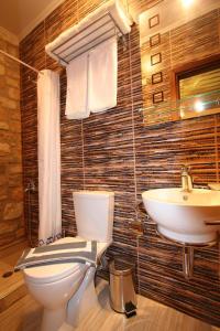 约阿尼纳海格亚替宾馆的一间带卫生间和水槽的浴室