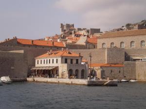 杜布罗夫尼克Dubrovnik OLD PORT Accommodation的一群靠近水体的建筑物
