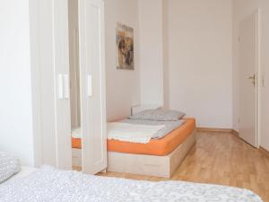 Ferienwohnung Leipzig Ost客房内的一张或多张床位