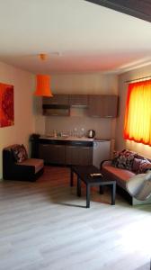 希萨里亚Detelina Complex的客厅配有沙发和桌子