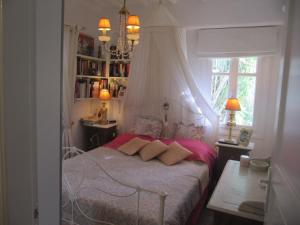 奥诺斯迪勒丝康普勒克斯公寓的一间卧室设有一张床和一个书架