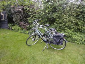 巴讷费尔德德好伊博格住宿加早餐旅馆的停在草地上的自行车