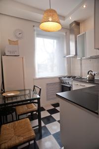 Apartment on Gorkogo的厨房或小厨房
