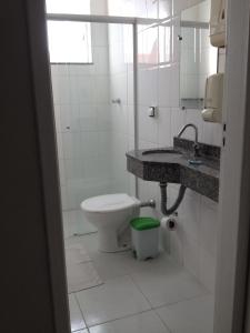 瓜拉廷格塔BLUES HOTEL的一间带卫生间和水槽的浴室