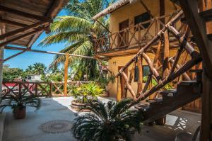 奥尔沃克斯岛鲁比塔之家酒店的享有棕榈树建筑的外部景色
