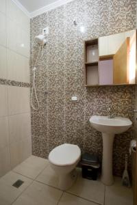 博伊图瓦布提图旅舍的一间带卫生间和水槽的浴室