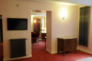 罗亚拉贝尔米尼尔酒店的酒店客房的墙上配有平面电视