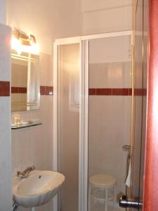 卡泰里尼奥林匹亚酒店的一间带水槽和淋浴的浴室