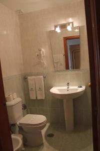 拉博雷鲁堡米拉卡斯特酒店的一间带卫生间和水槽的浴室