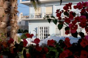 卡罗维西阿斯蒂尔酒店 的前面有红花的白色房子
