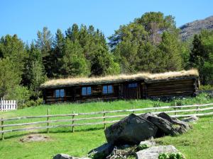 BoverdalenStrind Gard, Visdalssetra的小木屋,设有草屋顶