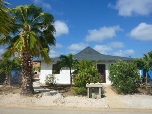 克拉伦代克AquaVilla Bonaire的一座棕榈树掩映的白色房子