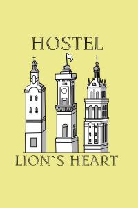 利沃夫Lions Heart Hostel的两座伦敦地标塔的线条艺术风格