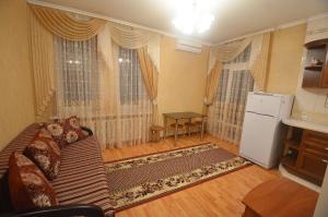 尼古拉耶夫安德瑞斯卡亚VIP公寓的带沙发和冰箱的客厅
