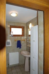 Natzwillerle gutty - maison de vacances的一间带水槽和卫生间的浴室