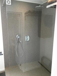 艾瓦耶Le Coin Cocoon Bis的带淋浴的浴室,带玻璃门