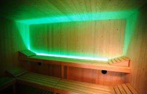博尔戈罗坎达波尔格贾尼康体酒店的木架上拥有绿色光线的房间