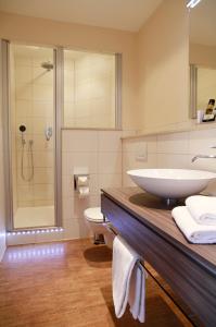 戈斯拉尔沃蒂洛德克罗斯特酒店的一间带水槽和淋浴的浴室