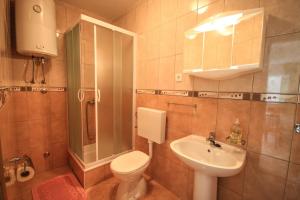 莫鲁纳特Apartments Antunović的一间带卫生间和水槽的浴室