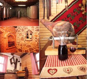 拉克塔希Pansion Laktaši的照片与一瓶葡萄酒和楼梯相搭配