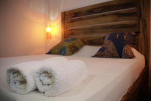 圣路易斯斯基酒店的床上一双毛巾
