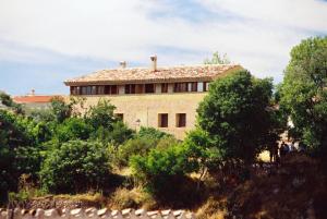 莱图尔Casas Rurales El Parador的树上山顶的房子