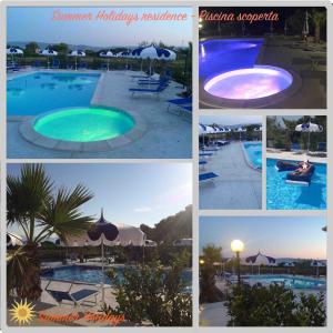 弗切瓦拉诺Summer Holidays Residence的游泳池图片的拼贴