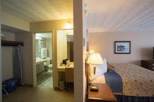 弗雷德里克顿弗雷德里克顿酒店的一间酒店客房 - 带一张床和一间浴室