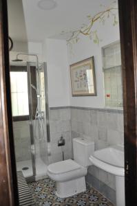 EsteponaCasa de las Remigias的浴室配有卫生间、淋浴和盥洗盆。