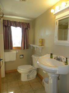 贝尔法斯特殖民地加布尔海滨村酒店的浴室配有白色卫生间和盥洗盆。