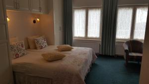 德科赫Het Uilenbos的一间卧室配有一张带两个枕头的床