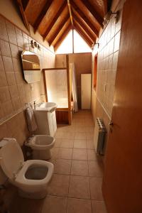 乌斯怀亚特拉因科尼塔酒店的一间带卫生间和水槽的浴室