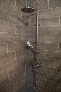 奥西耶克Rooms Rebolj的浴室内配有淋浴和头顶淋浴