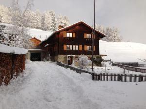WergensteinChalet Nidus Montis的雪地小木屋,带栅栏
