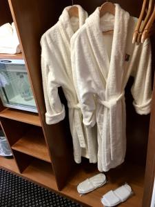 卡伦普顿帕德布罗克公园酒店的架子上带白色毛巾的衣柜