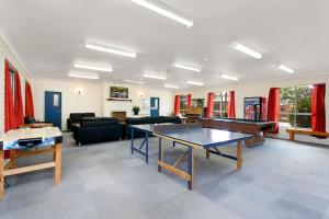 阿米代尔阿米代尔旅游度假村的客厅配有乒乓球桌