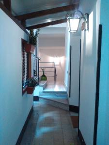 巴勒莫阿尔巴格里奥迪马克达住宿加早餐旅馆的房屋的走廊,有带灯的楼梯