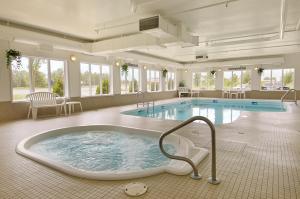 弗朗西斯堡弗朗西斯堡速8酒店的大楼内带热水浴池的大型游泳池