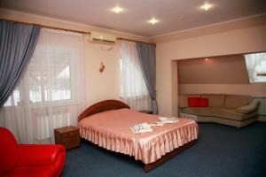 日托米尔Sava Dream的酒店客房,配有床和沙发