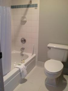 沃伦顿沃伦顿西尔洛套房旅馆的浴室配有白色卫生间和浴缸。