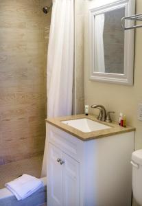 德尔雷比奇大西洋宾馆的一间带水槽和淋浴的浴室