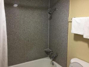 杰克逊Diamond Inn Motel的带淋浴、浴缸和卫生间的浴室