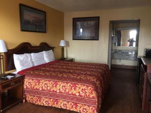 杰克逊Diamond Inn Motel的酒店客房,配有床和电视