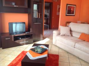 托瓦尼亚Orange Holiday Home的带沙发和电视的客厅