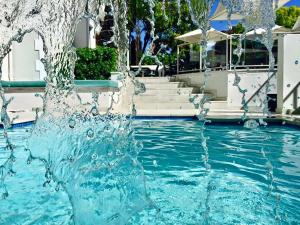 开普敦格伦精品酒店及SPA中心的游泳池中央的喷泉