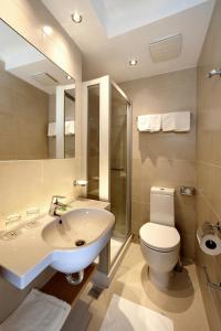 波雷奇Hotel Delfin Plava Laguna的一间带水槽和卫生间的浴室