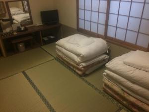 名古屋名龍的一间房间,地板上摆放着两张床垫